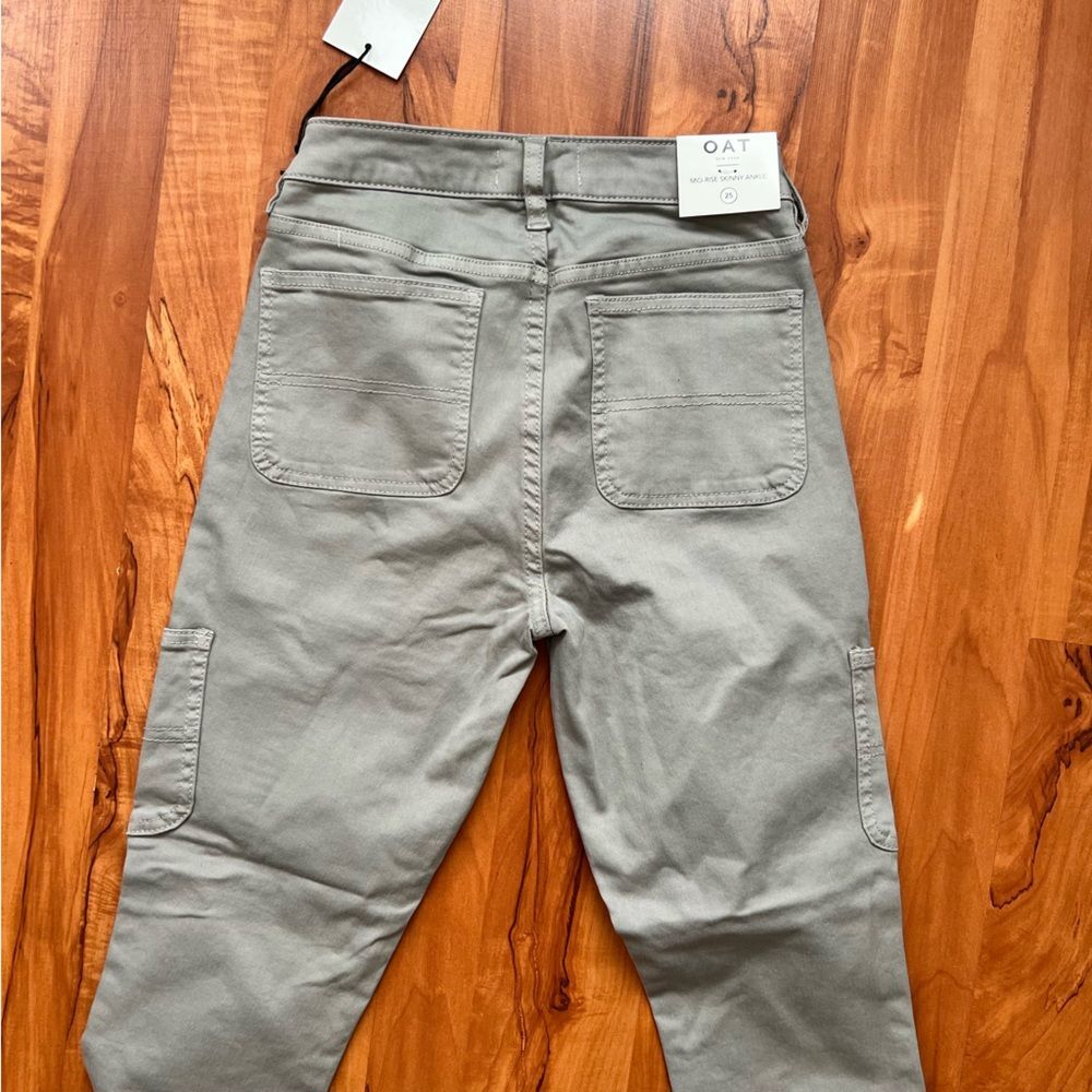 OAT NEW YORK Mid-rise skinny ankle jeans ๐บ stretch ๐บ NWT ๐บ gray ๐บ size 25 - Picture 6 of 10
